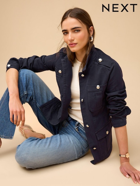 Marineblau - Utility-Jacke aus 100 % Baumwolle (376612) | 19 €