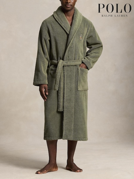 Žalia - Regular Polo Ralph Lauren Cotton French Terry Shawl Robe
