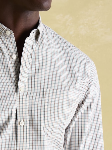 Joules Abbott Blue/Brown Cotton Poplin Shirt (376785) | €22.50