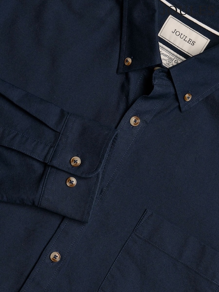 Joules Oxford Navy Blue Long Sleeve Classic Fit Shirt (377220) | R$ 415