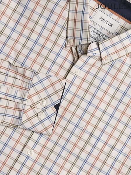 Joules Poplin Cream Check Classic Fit Shirt (377260) | €60