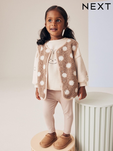 Neutral Gilet, Sweatshirt & Leggings 3 Piece Set (3mths-7yrs) (377621) | €12.50 - €14.50