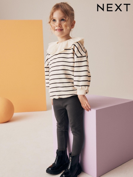 Black/White Collared Sweater And Leggings Set (3mths-7yrs) (377770) | €14 - €18