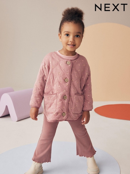 وردي - Jacket, Top & Flare Leggings 3 Piece Set (3mths-7yrs) (377996) | ‏78 د.إ.‏ - ‏ 92‏ د.إ.