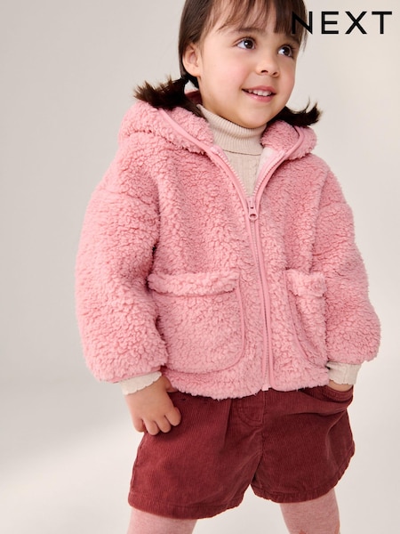 Roze - Hooded Zip Fleece Jacket (3mths-7yrs) (378049) | € 16 - € 18