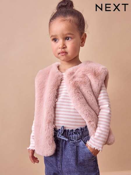 Pink Faux Fur Gilet (3mths-7yrs) (378158) | $22 - $25