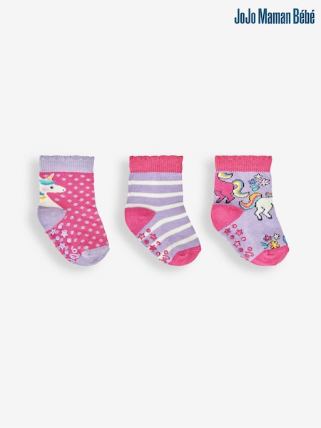 JoJo Maman Bébé 3-Pack Unicorn Socks (378659) | 15 €