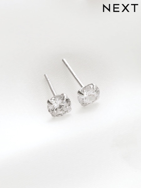 Sterling Silver Cubic Zirconia Stud Earrings (378671) | €7