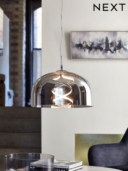 Smoke Grey Helix LED Pendant Ceiling Light (378936) | €159