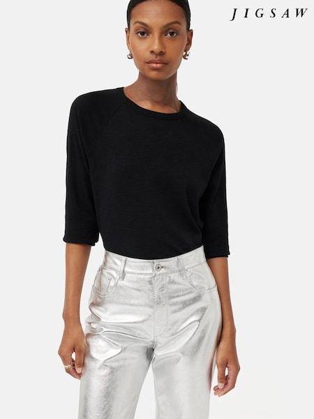 Jigsaw Cotton Luxe Raglan T-Shirt (379039) | €18