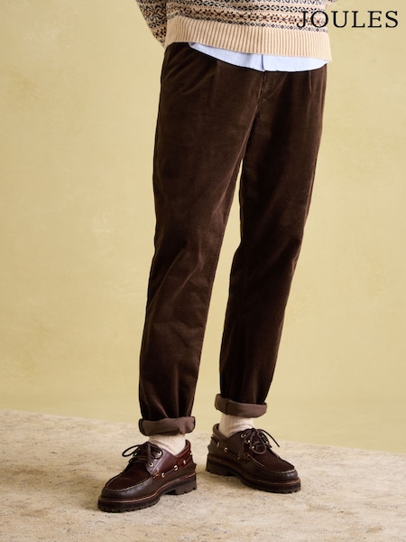 Joules Oaksey Brown Jumbo Cord Trousers (379326) | €42 - €46.50