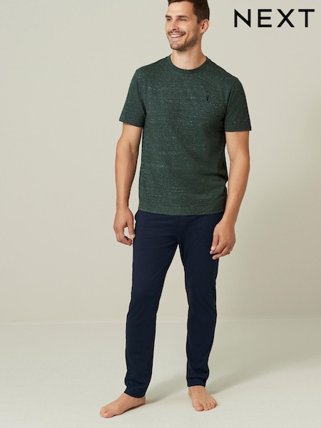 Vert foncé/bleu marine - Ourlets resserrés - Ensemble pyjama en jersey (380158) | € 11