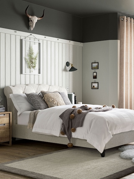 Wool Blend Natural Stone Hartford Upholstered Bed Frame (380644) | €825 - €1,075