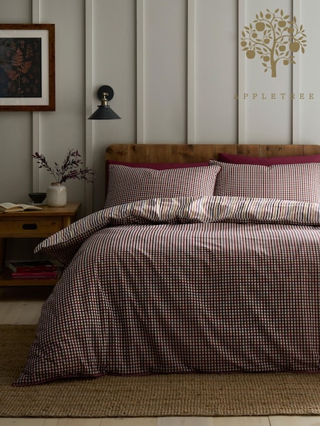 Appletree Micro Check Cotton Duvet Cover & Pillowcase Set