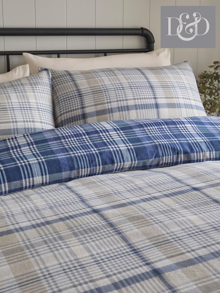 Dreams & Drapes Bennet Check Brushed Cotton Reversible Duvet Cover Set