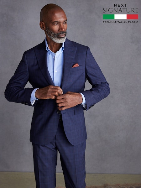 Blue Signature TG Di Fabio Italian Wool Suit Jacket (381496) | 467 QAR