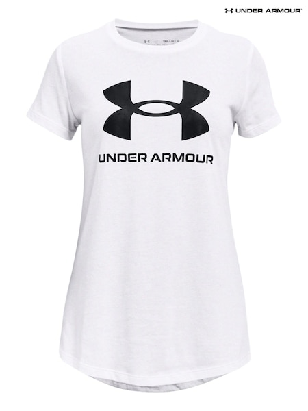 Under Armour White Sportstyle Logo Short Sleeve T-Shirt (381664) | AED55