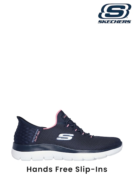 Skechers Blue Womens Slip In Summits Dazzling Haze Trainers (381686) | ₪372