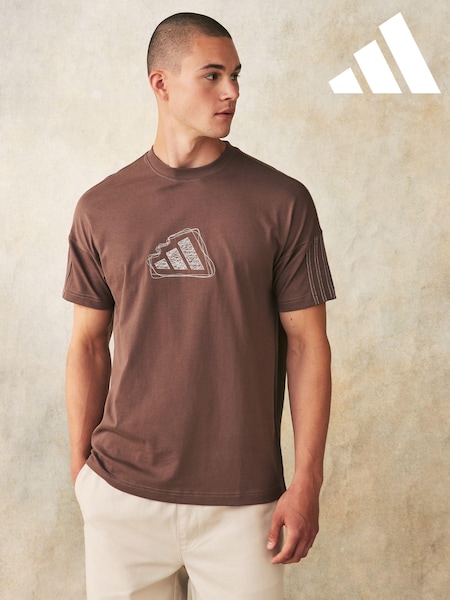 Marrón - adidas All SZN 100% Cotton T-Shirt (381858) | 40 €