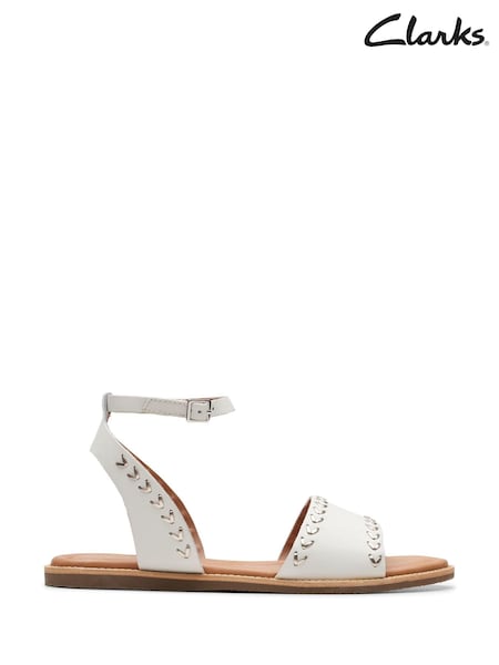 Clarks White Maritime May Sandals (382362) | €38