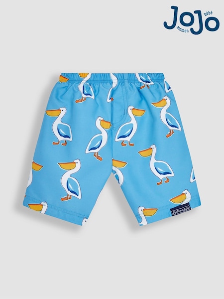 JoJo Maman Bébé Blue Pelican Swim Shorts With Integral Nappy (382446) | €29