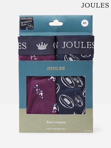 Joules Crown Joules Pack of Two Cotton Boxers (382905) | €32
