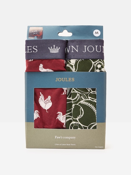 Navy/Punainen - Joules Crown Joules Pack Of Two Cotton Boxers (383168) | €32