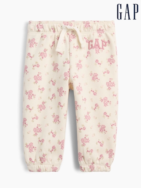 Cream Floral - Baby Vintagesoft Logo Joggers (0-24mths)