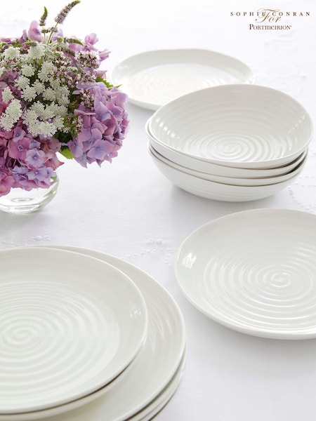 Portmeirion White Sophie Conran Coupe 12 piece Dinnerware Set (383723) | €232
