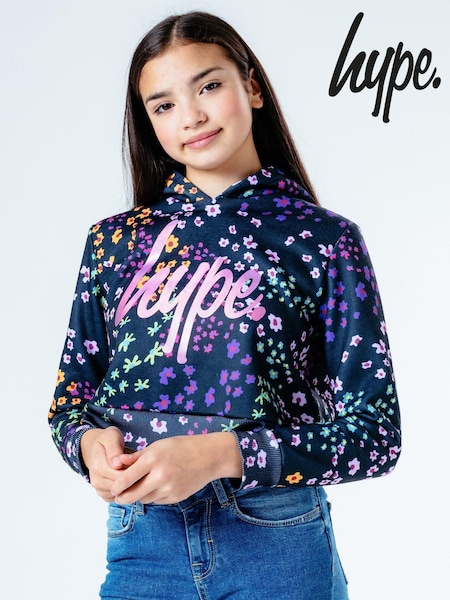Hype. Multi Floral Crop Hoodie (383753) | 220 zł