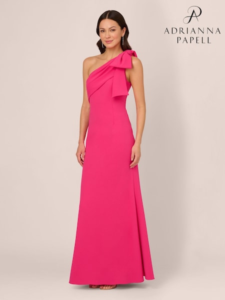 Adrianna Papell Pink Stretch Crepe Long Dress (383811) | 11,956 UAH