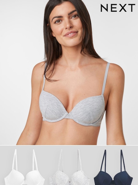 Alb/marmorat bleumarin Albastru/Gri - First Bras 3 Pack (383941) | 114 LEI
