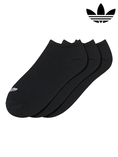 Schwarz Chrom - adidas Originals Trefoil Liner Socks 3 Pack (384481) | 19 €