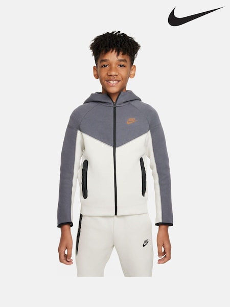 Nike Black/White Tech Fleece Zip Through Hoodie (385161) | €53