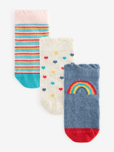 Multi Rainbow Baby Socks 3 Pack (0mths-2yrs) (385455) | €1.50