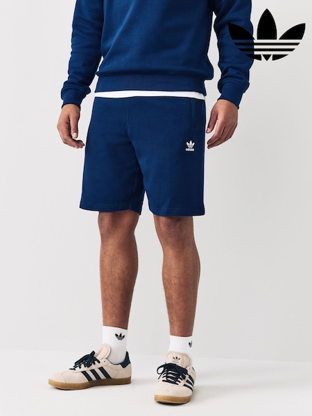 כחול  - Adidas Orignal Essentials Trefoil 100% Cotton Shorts (385762) | ‏166‏₪