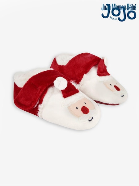 JoJo Maman Bébé Red Santa Slipper Shoes (386102) | AED96