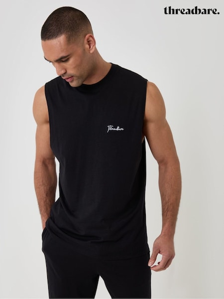Black - Regular Threadbare Relaxed Fit Sleeveless Lounge Set