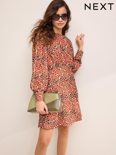 Red Floral Long Sleeve Mini Dress (386623) | € 6