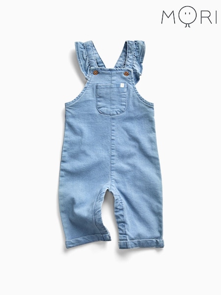 Azul - Mori Denim Frill Dungarees