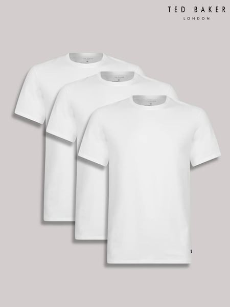 Ted Baker White Crew Neck T-Shirts 3 Pack (386795) | €50