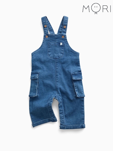 Blue - Mori Denim Dungarees