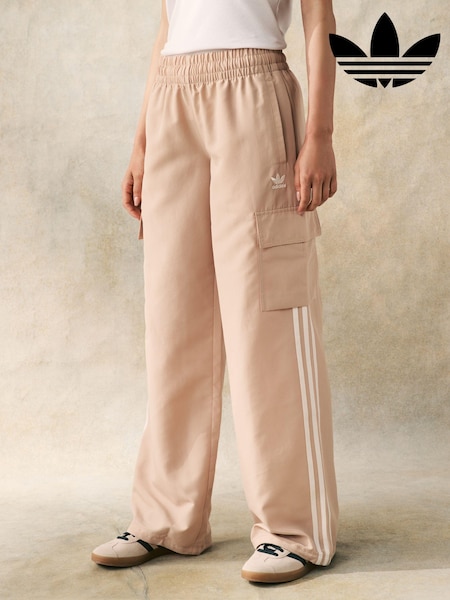 adidas Originals Brown adidas Originals 3 Stripe Wide Leg Trousers (388173) | €46