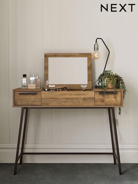 Dark Bronx Oak Effect 2 Drawer Dressing Table (388459) | €365
