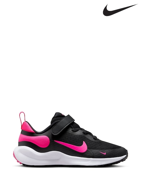 Nike Black/Pink Junior Revolution 7 Trainers (388660) | €50