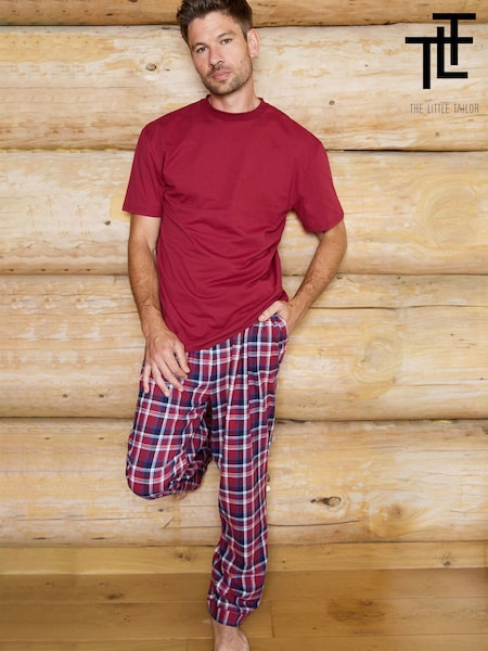 Red - Regular The Little Tailor Checked Flannel Relaxed Christmas Pyjamas