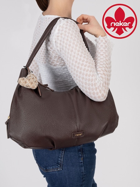 Brown - Rieker Zipper Shoulder Bag