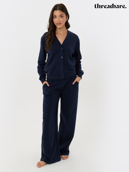 Blue - Threadbare Petite Cardigan & Jogger Sweat Set