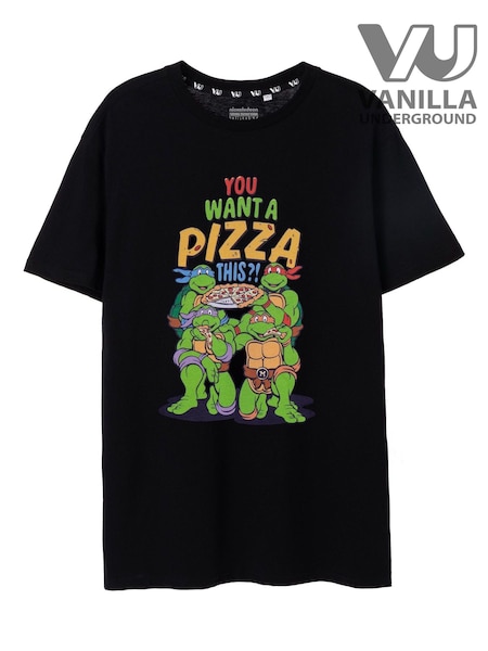 Vanilla Underground Black Teenage Mutant Ninja Turtles Mens Licensed 100% Cotton T-Shirt (389066) | €30