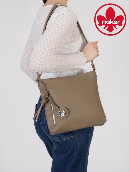 Brun - Rieker Zipper Shoulder Bag